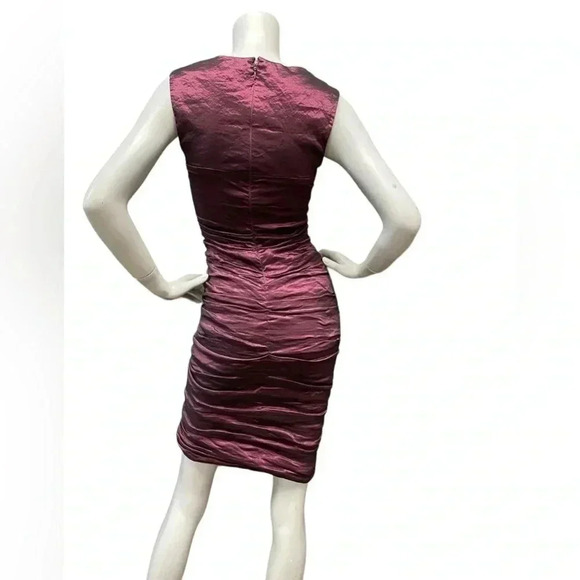 Le Chateau Ruched Purple Plum  Sleeveless Mini Dress Size Small - Picture 3 of 11